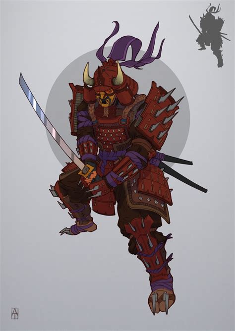 Demon Alexander Trufanov Demon Samurai Concept Artwork