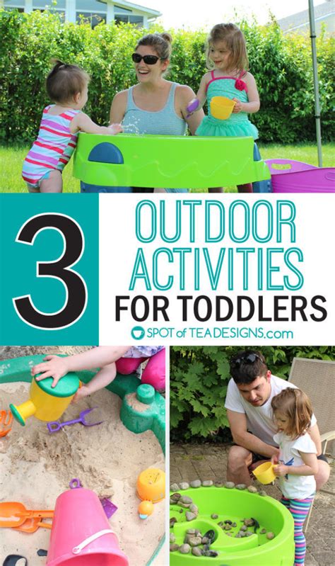 It is also outdoor activities for toddlers to meet and interact with other children. 3 Fun Outdoor Activities for Toddlers | Spot of Tea Designs