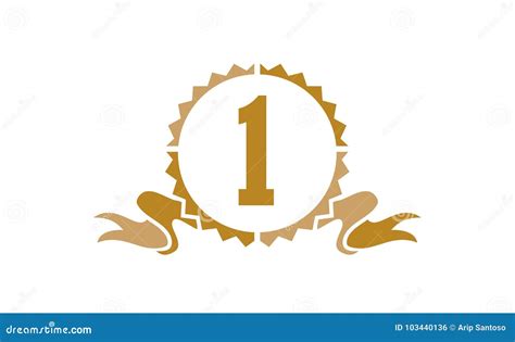 Best Quality Ribbon Number 1 Stock Vector Illustration Of Achievement
