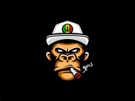 Smoke Monkey Rasta Logo By Asep Tunggal On Dribbble