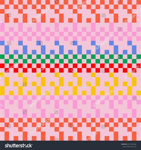 Colorful Pastel Squares Grid Background Seamless Stock Vector Royalty