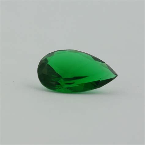 Loose Pear Shape Emerald Cz Gemstone Cubic Zirconia May Birthstone