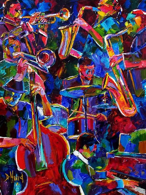 Daily Painters Abstract Gallery Original Colorful Jazz Art Music