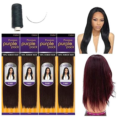 Outre Premium Purple Pack 100 Human Hair Yaki Extension
