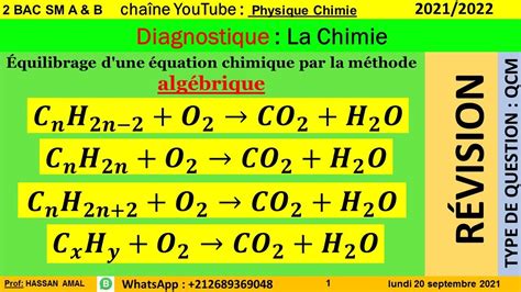 Comment équilibrer Une équation Chimique Combustion Dun Hydrocarbure