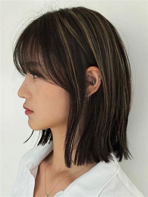 70 Ideas For Black Hair With Highlights Trending In Korea Short Hair