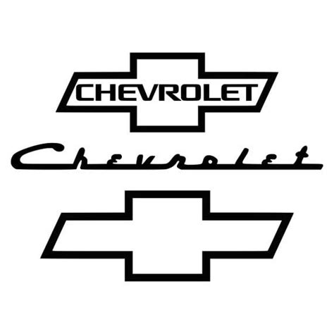 The Chevrolet Logo Is Shown In Black And White