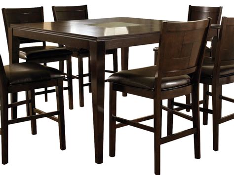 It also keeps little fingers off the glass). Steve Silver Ice 54x54 Counter Height Table w/ Cracked ...