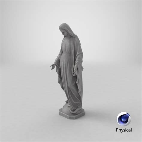 Virgen María Estatua V2 Modelo 3d 59 Gltf Ma Max Upk