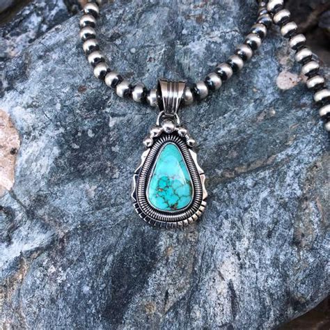 Turquoise Mountain Turquoise Pendant With Beautiful Detail