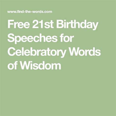 Free 21st Birthday Speeches To Celebrate A Magical Milestone 21st