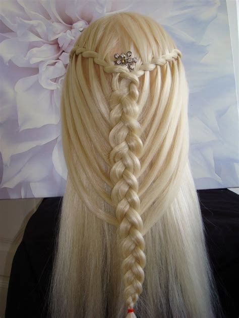 See more ideas about waterfall braid hairstyle, braided hairstyles, waterfall braid. Feather Waterfall Twists into Mermaid Braid / Hair ...