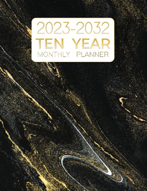 Buy 2023 2032 Ten Year Monthly Planner 120 Month Jan 2023 Dec 2032