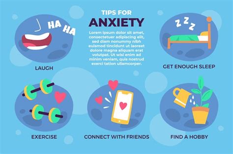 Tips For Anxiety Infographic Free Vector