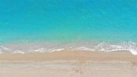 Aerial Sea Water Waves And Beach Texture Background Top View Stock Image Image Of Drone