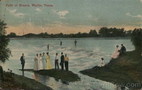 Falls Of Brazos Marlin Tx Postcard