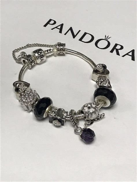 Pandora Black Charm Bracelet In 2020 Black Pandora Bracelet Pandora