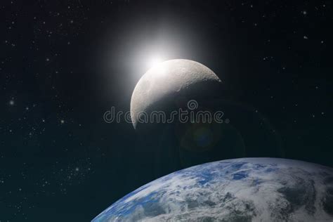 The Sun The Earth The Moon Stock Illustration Illustration Of Science