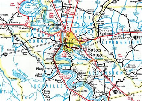Map of baton rouge area hotels: Interstate 110 - AARoads - Louisiana