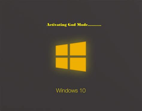 How To Activate God Mode In Windows10 Tech Support