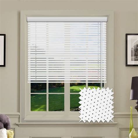 Perforated Pattered White Coil Venetian Blind Just Blinds