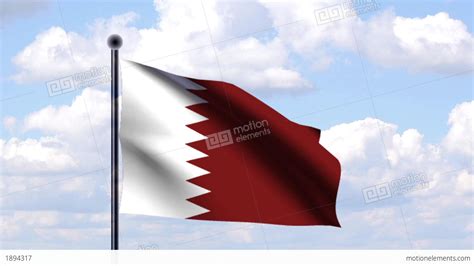 Animated Flag Of Qatar Katar Stock Animation 1894317