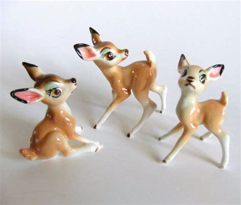 Miniature Deer Figurines Porcelain Bone China Figurines Etsy