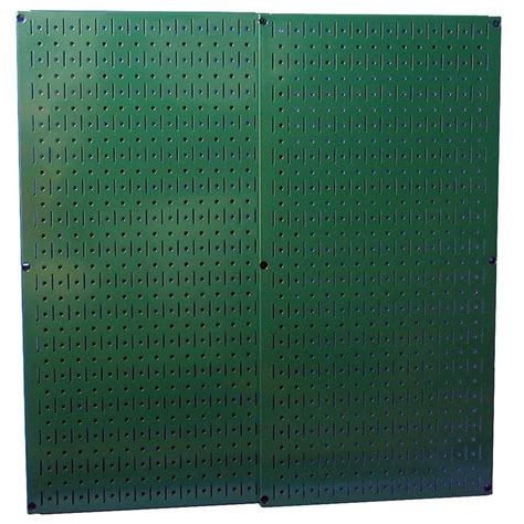 Wall Control 32 In X 32 In Overall Size Green Metal Pegboard Pack