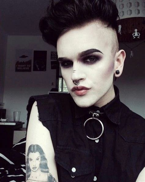 Pin By Carissa West On Eye Makeups Goth Guys Gothic Makeup Goth Eyebrows