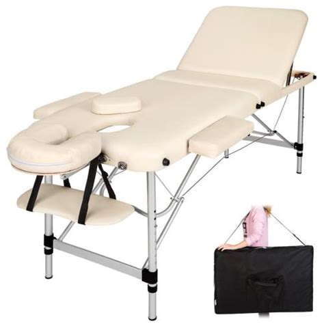 Table Massage Pro Aluminium Pliante Blanche