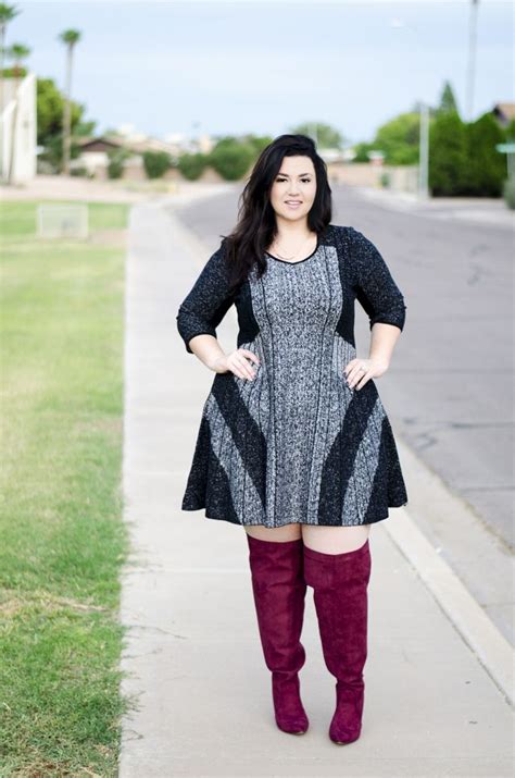 5 Feminine Ways To Wear Over The Knee Boots As A Plus Size Girl