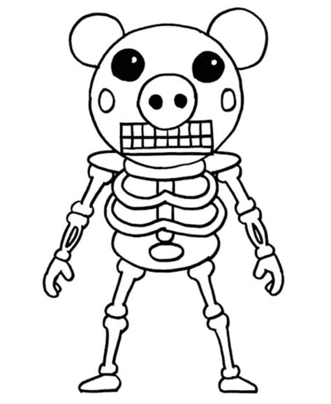 Skelly Piggy Coloring Page Download Print Or Color Online For Free