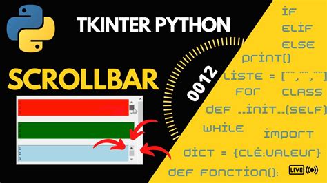 Python Tkinter Scrollbar Création Options Utilisations 0012 Youtube