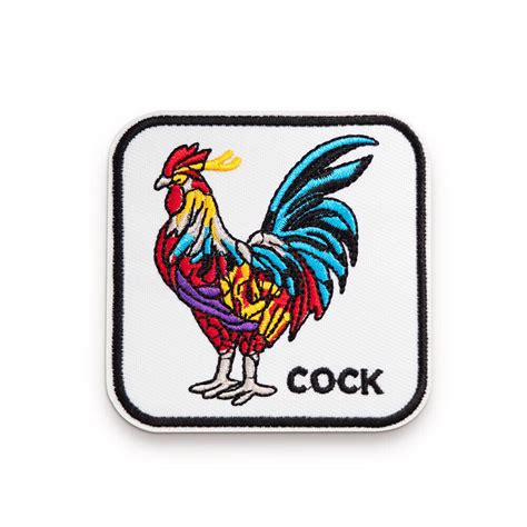 Cock Animal Patch Embroidered Sew On Iron On Badge Fabric Craft