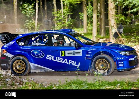 2008 Subaru Impreza Wrc Prodrive On The Forest Stage With Driver Chris