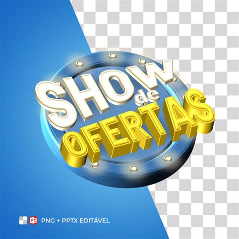 selo 3d show de ofertas pptx editável png sem fundo [download] designi promoção png png