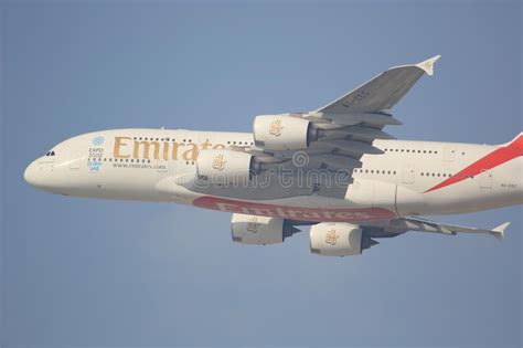 Airbus A380 From Emirates Editorial Stock Image Image Of Arrivial