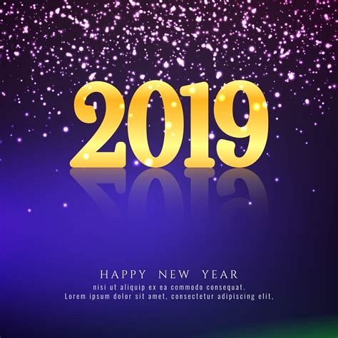 Abstract Happy New Year 2019 Colorful Background 270548 Vector Art At