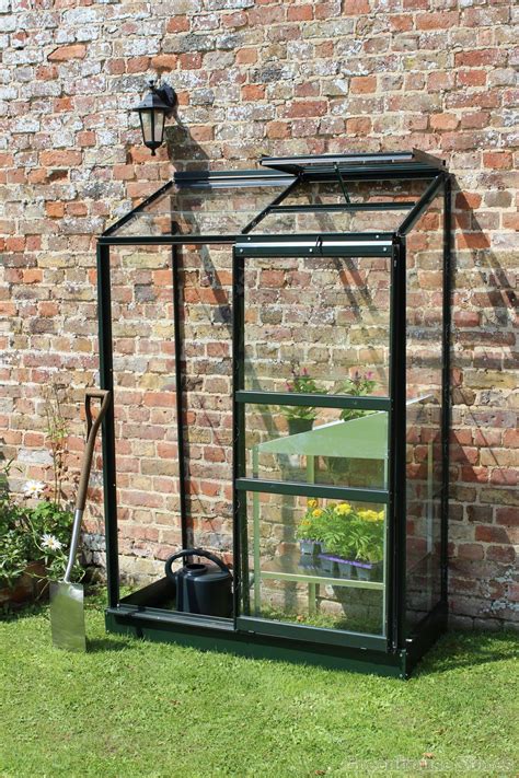 Halls Green 2x4 Wall Garden Lean To Greenhouse With Toughened Glazing