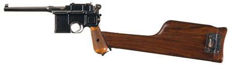Mauser 1896 Cone Hammer Broomhandle Pistol Wshoulder Stock Rock