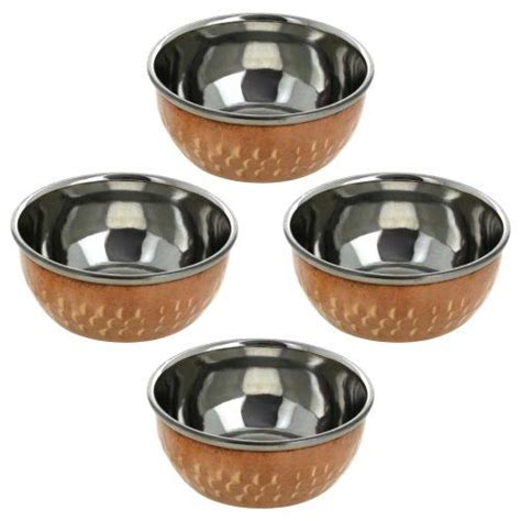 Handmade Katori Indian Dishes Set Of Copper Bowls Traditional