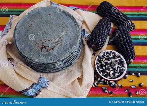 Tortillas Azules Blue Corn Mexican Food Traditional Food In Mexico