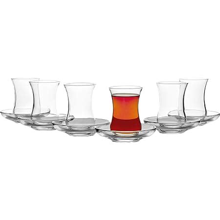 Pasabahce Turkish Tea Glass Saucer Set Design Set Of Ml