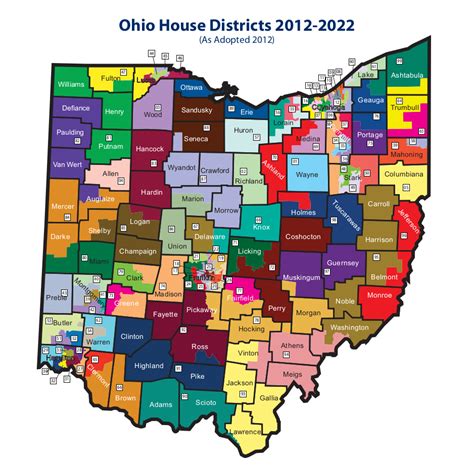 Ohio House Of Representatives District Map Maps Of Ohio