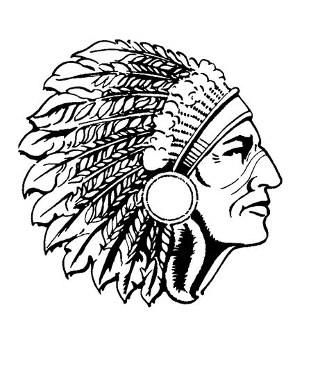 Head of indian chief, black silhouette for your design. Cougar replaces the Chief as Mascot | Centennial Schools