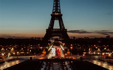 Download Wallpaper 2560x1600 Eiffel Tower Paris Night City Lights