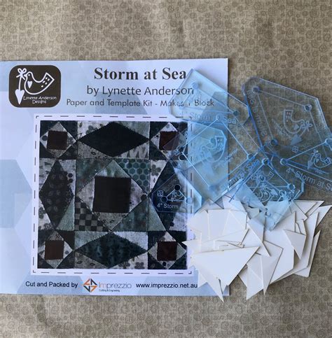 Storm At Sea Papers With Template Little Quilt Store