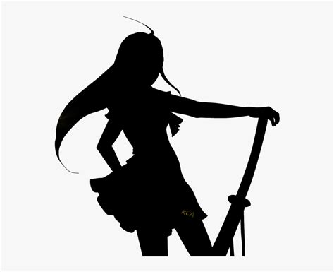 Anime Girl Silhouette Png Transparent Png Transparent Png Image