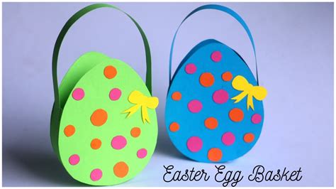 Diy Easter Egg Basket Handmade Paper Treat Bags For Easter 2020 Youtube