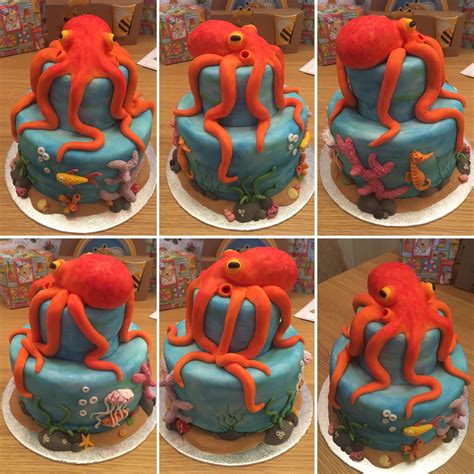 Octopus Cake Octopus Cake Simple Cake Designs Ocean Cakes